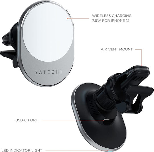 Satechi Suport Auto pentru Telefon cu magnet MagSafe Gri ST-MCMWCM