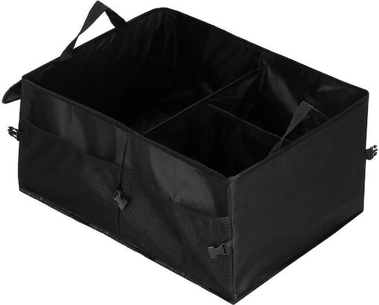 Foldable Trunk Organizer Compartmentalized Water-resistant 56x40x26cm Black