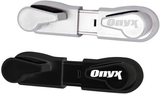 Onyx Βάση Κινητού Αυτοκινήτου με Ρυθμιζόμενα Άγκιστρα Ασημί