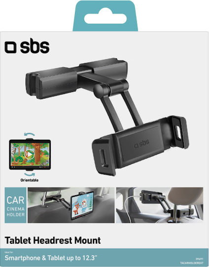 SBS Suport Auto pentru Telefon cu cârlige reglabile Neagră