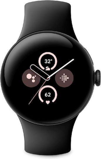 Google Pixel Watch 2 LTE Aluminium with eSIM and Heart Rate Monitor (Matte Black / Obsidian Active Band)