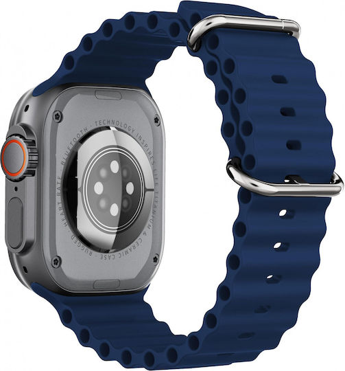 Kiano Solid Smartwatch με Παλμογράφο (Black and Blue Stripe)
