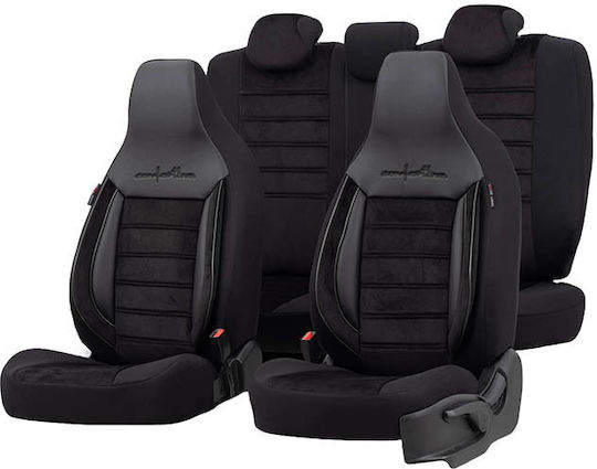 Auto Gs Car Cover Set 11pcs Leatherette Black