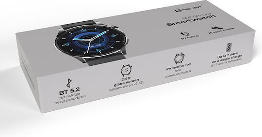 Tracer SM7 GP+ Line 45mm Smartwatch με Παλμογράφο (Μαύρο)