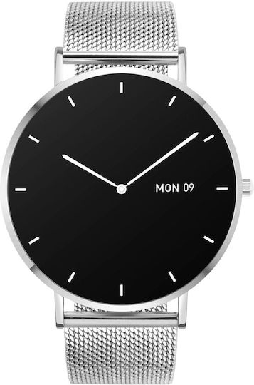 Garett Verona 50mm Smartwatch with Heart Rate Monitor (Silver)
