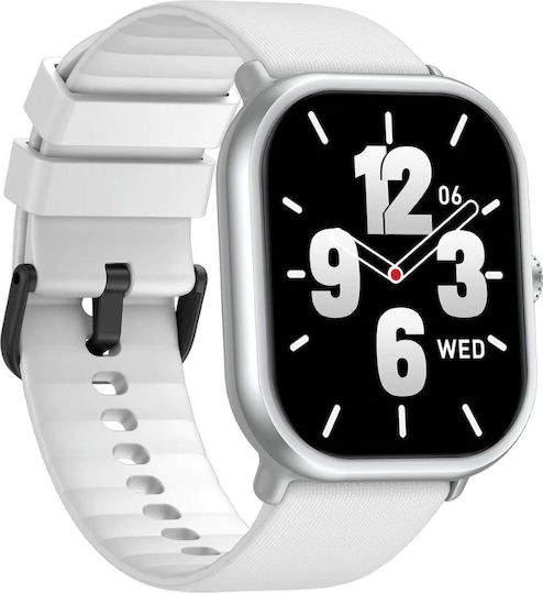 Zeblaze GTS 3 Pro 46mm Smartwatch με Παλμογράφο (Λευκό)