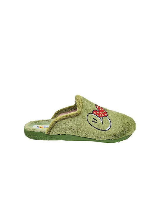 Medies Winter Women's Slippers in Green color