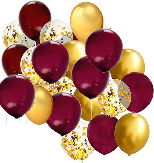 Compoziție cu 103 Baloane Latex Aurii 27buc