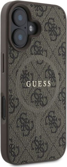 Guess Back Cover Synthetic Leather / Leather Brown (iPhone 16, Guess)