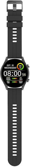Oromed Fit 7 Pro 46mm Αδιάβροχο Smartwatch με Παλμογράφο (Μαύρο)