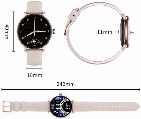 Oromed Oro Lady Active Smartwatch με Παλμογράφο (Ροζ)