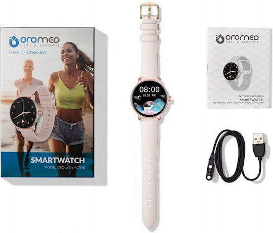 Oromed Oro Lady Active Smartwatch με Παλμογράφο (Ροζ)