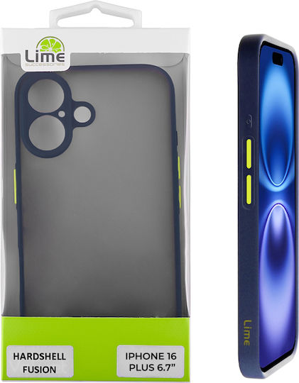 Lime Hardshell Fusion Full Camera Protection Back Cover Πλαστικό / Σιλικόνης Μπλε (iPhone 16 Plus)