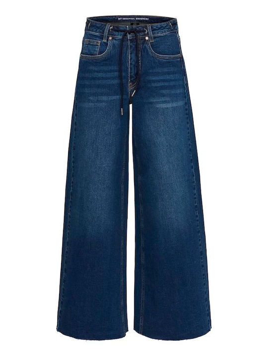 My Essential Wardrobe High Waist Women's Jean Trousers in Straight Line Dark Blue