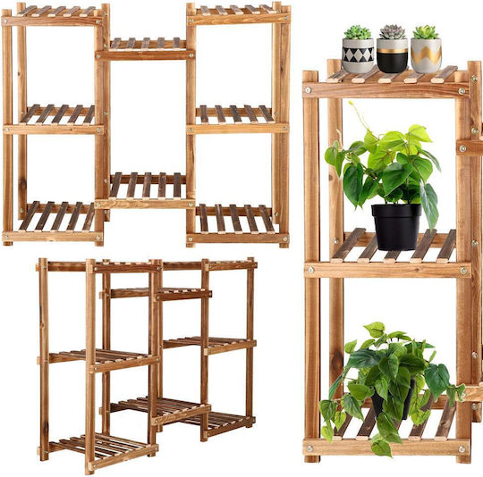 Blumentopf-Regal Holz Braun 85cmx25cmx70cmcm.