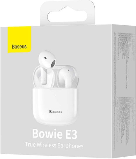 Baseus Bowie E3 Earbud Bluetooth Handsfree Căști cu Carcasă de Încărcare Alb