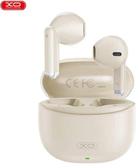 XO X33 Tws In-ear Bluetooth Handsfree Ακουστικά με Θήκη Φόρτισης Μπεζ