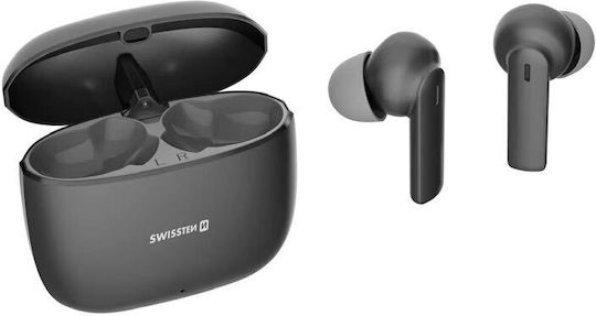 Swissten Alupods II In-Ear Bluetooth-Freisprecheinrichtung Kopfhörer mit Ladeetui Schwarz