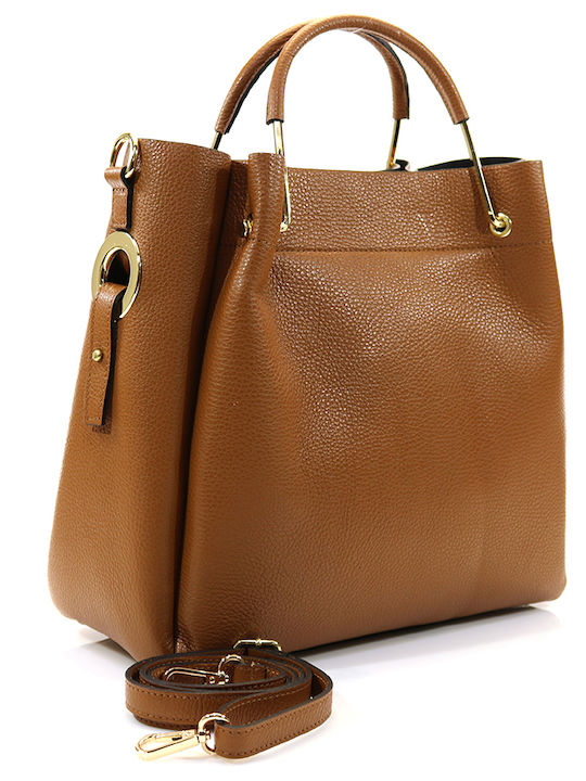 Passaggio Leather Leather Women's Bag Tote Hand Brown