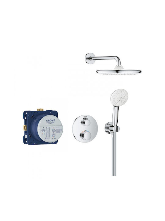 Grohe Grohtherm Tempesta 250 Duschsystem Eingebauter Thermostatmischer Innenkörper Duschkopf Handbrause Zubehör