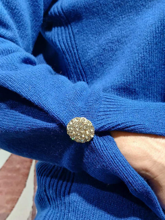 Damen Pullover Rollkragen Blue Roulette