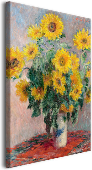 Bouquet aus Sonnenblumen Reproduktion von Claude Monets Gemälde Wandkunst 60x90