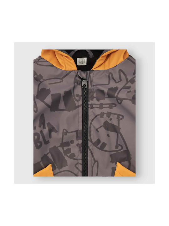 Tuc Tuc Waterproof Kids Casual Jacket with Lining & Hood Gray