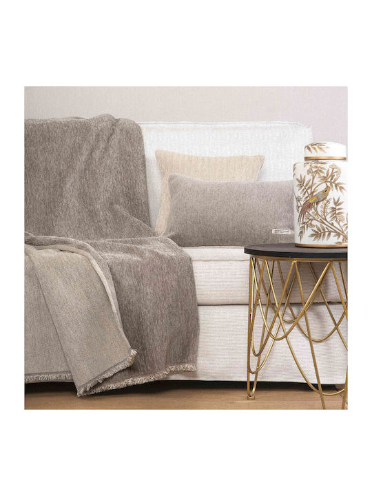 Aslanis Home Ossa Ριχτάρι Πολυθρόνας Chenille 180x180εκ. Μπεζ