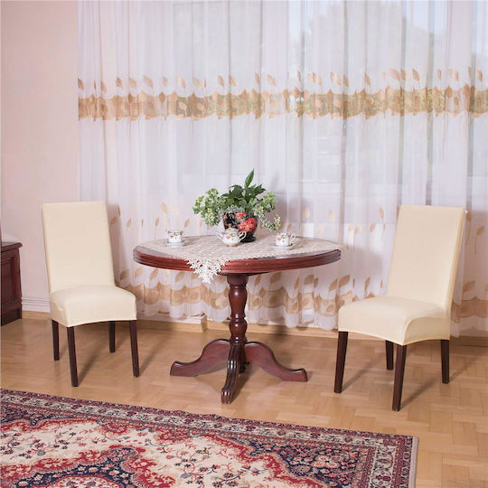 Husă Elastică Scaun Bej 45x60cm 1buc
