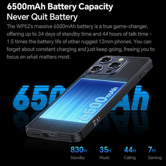 Oukitel WP52 5G Dual SIM (4GB/256GB) Resistant Smartphone Black