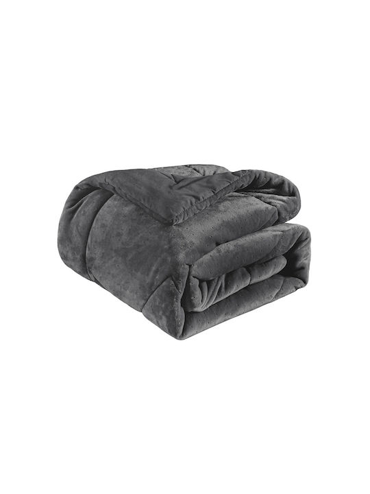 Guy Laroche Duvet Cover Queen 220x240cm Drops Anthracite 660Gsm