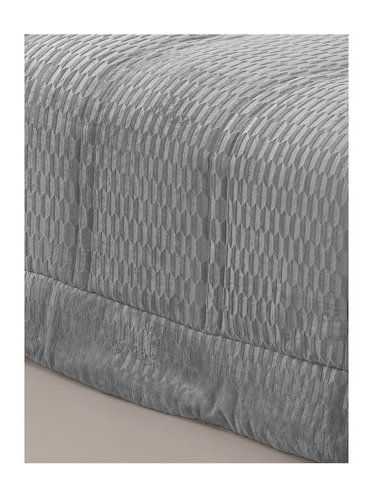 Guy Laroche Duvet Cover Single 160x240cm Gali Grey 660Gsm