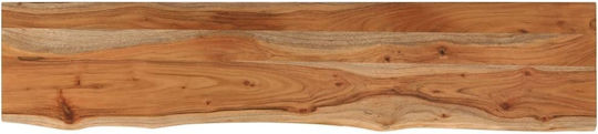 Ράφι Live Edge Καφέ 100x20x2.5εκ.
