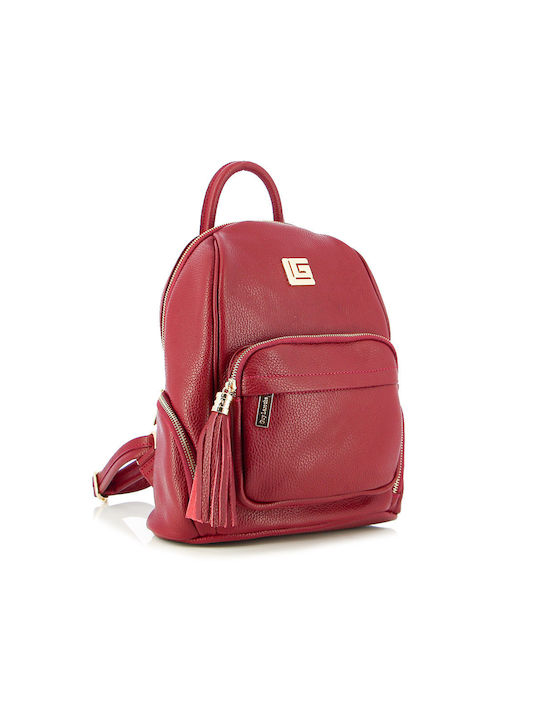 Guy Laroche Leather Women's Bag Backpack Red