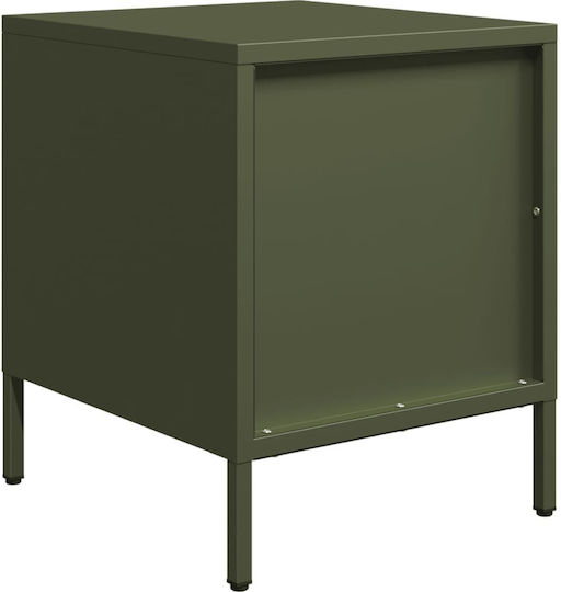 Metal Bedside Table Green 35x39x43.5cm