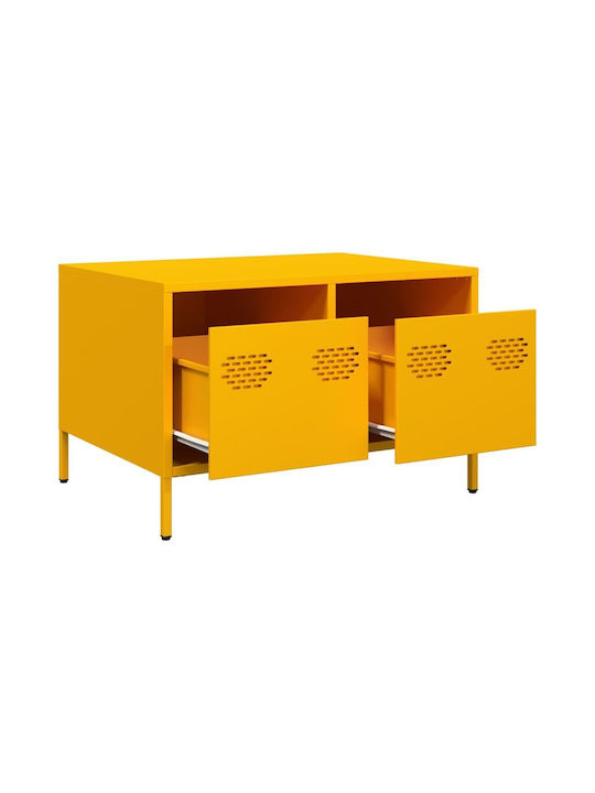 TV-Ständer Metall Senfgelb M68xT50xH43.5cm
