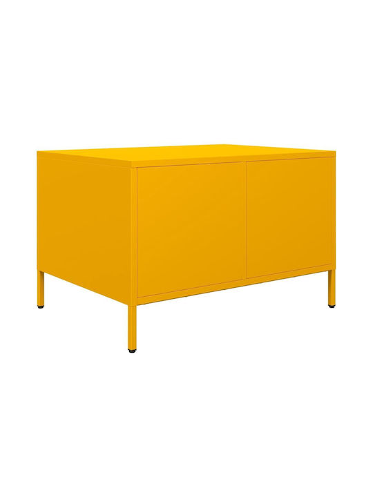 TV-Ständer Metall Senfgelb M68xT50xH43.5cm