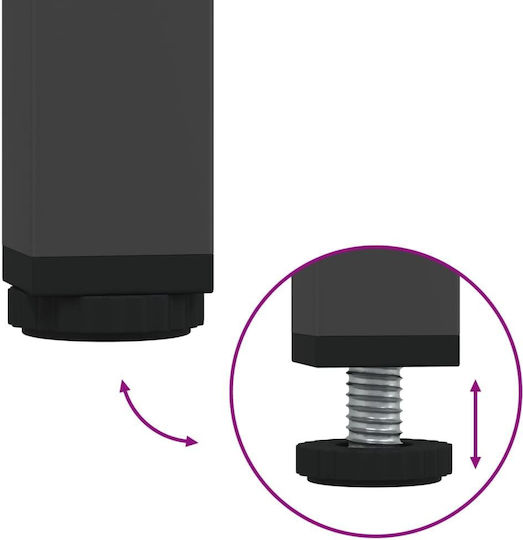 TV-Ständer Aus Metall Schwarz M68xP50xH43.5cm