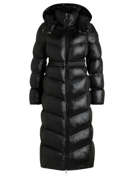 Lungă Jachetă de femei Puffer pentru iarnă Negru