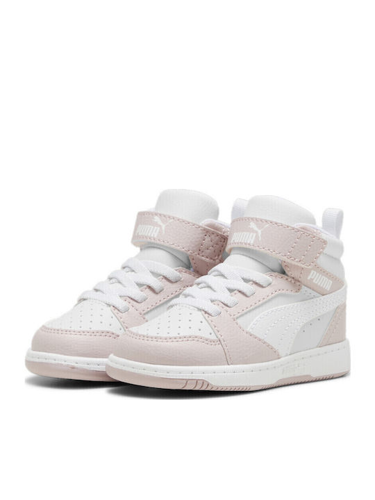 Rebound V6 Kids Sneakers High with Scratch White