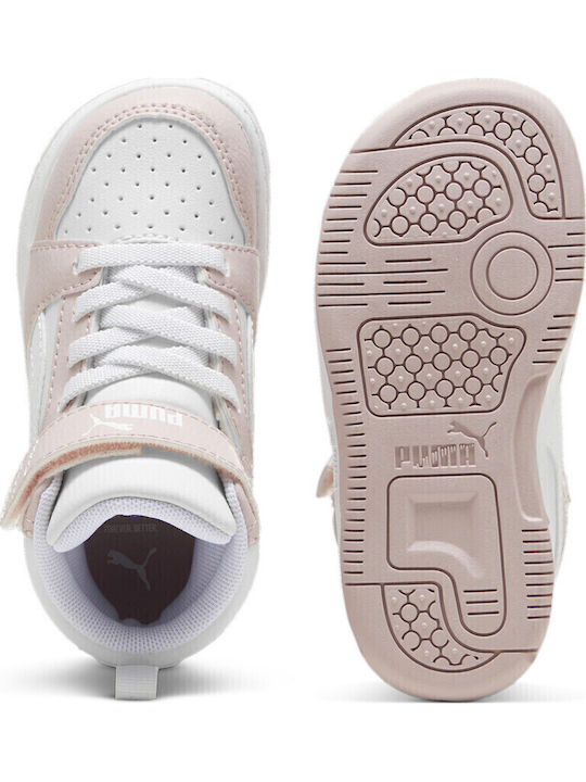Rebound V6 Kids Sneakers High with Scratch White