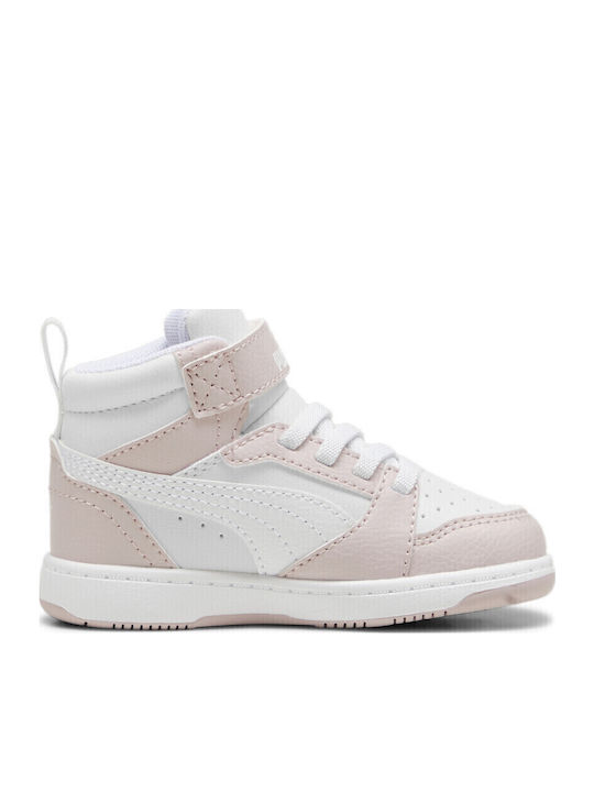 Rebound V6 Kids Sneakers High with Scratch White