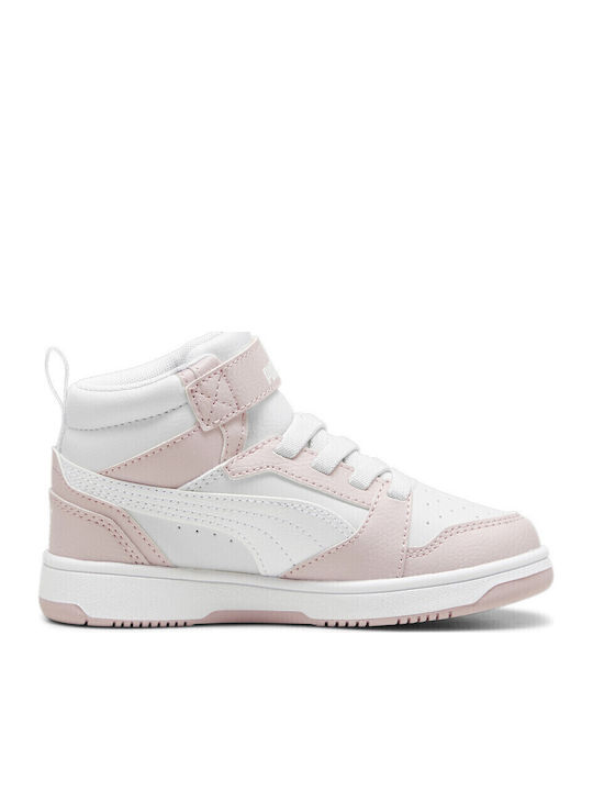 Rebound V6 Παιδικά Sneakers High με Σκρατς Λευκά
