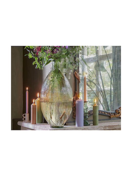 Mica Decorative Taper Candle Lilac 24cm 560g 6 Pieces