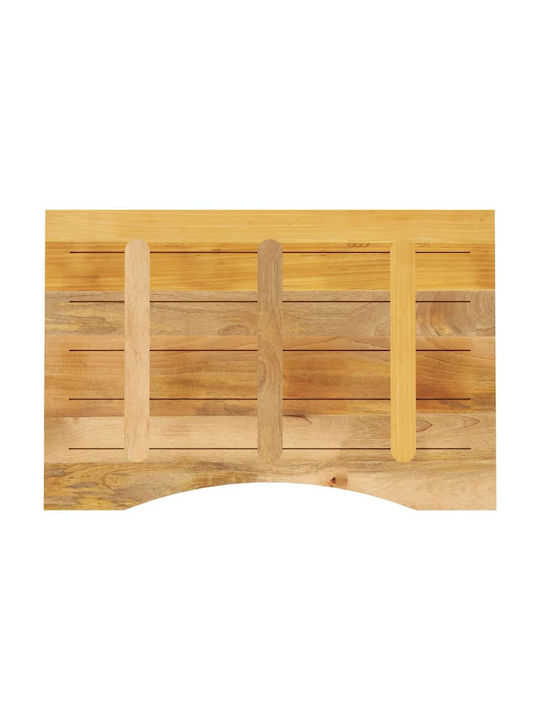 vidaXL Office Desk Surface made of Solid Wood Brown 80x60x2.5cm 370184 1pcs