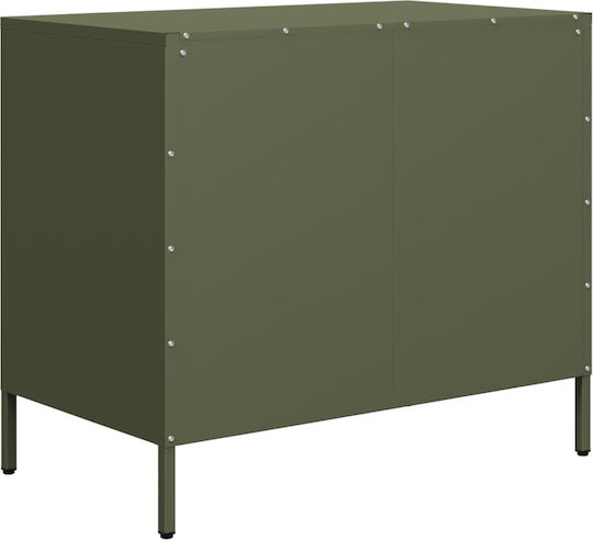 Comoda pentru Dormitor Metalică cu 3 sertare Olive 68x39x58.5buc