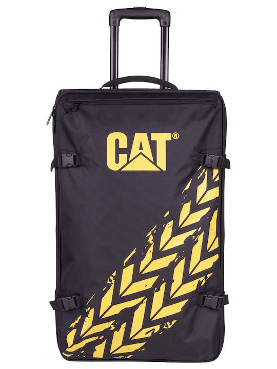 CAT Large Fabric Black Suitcase with 2 Wheels Height 71cm