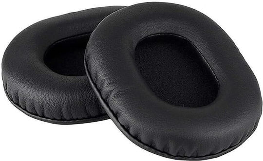 Set 2 Perne pentru Urechi Edman Audio-technica Ath M50x M50xbt M50 M40x M30 M20 M10 Ath-msr7 Piele Sintetică Negru