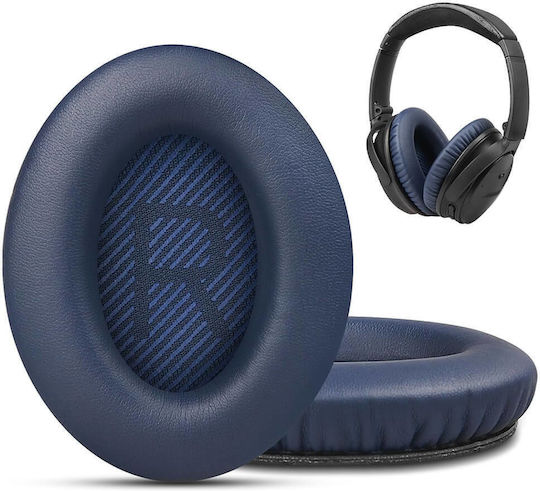 Set 2 Perne pentru Urechi Edman Bose Quietcomfort 35 35 II QC35 QC35 II Spumă cu Memorie Piele Sintetică Albastru