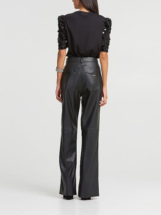 Femei Din material textil Pantaloni cu Croială Largă Black